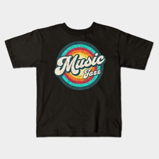 music jazz in color circle Kids T-Shirt